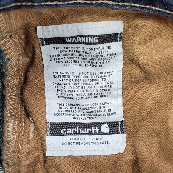 Flame Resistant Carhartt NFPA 2112/CAT 2 Self Extinguishing Work Jean size 40x30 - Picture 12 of 15